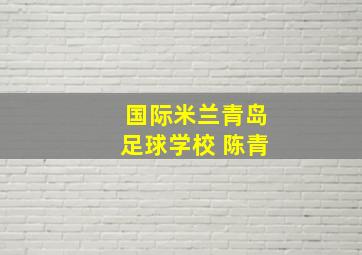 国际米兰青岛足球学校 陈青